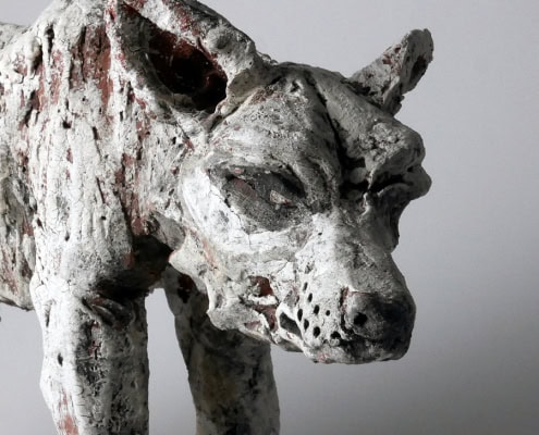 Wolf - Keramikskulptur von Andreas Hinder Keramik