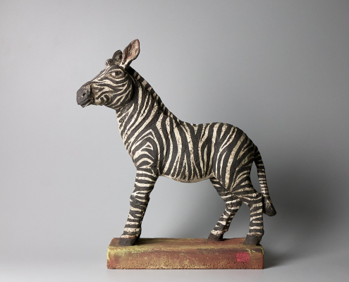 keramische Tierplastik Zebra Andreas Hinder Keramik