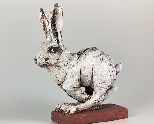Hase keramische Tierplastik Andreas Hinder Keramik