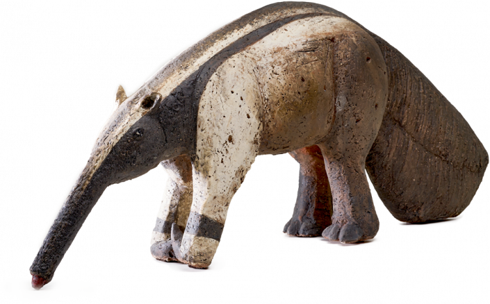 Ameisenbär Ameisenbär keramische Skulptur Andreas Hinder Keramik